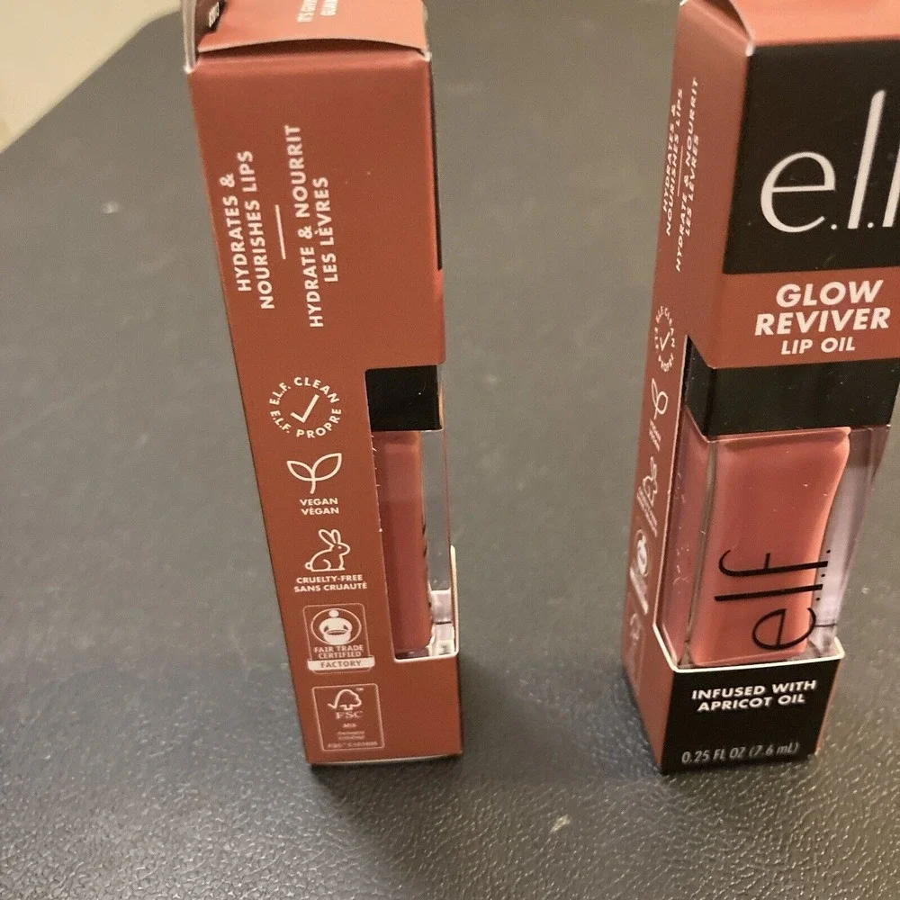 2x e.l.f. Glow Reviver Lip Oil Hydrating Tinted Lip Oil with Jojoba Avocado Oil‎